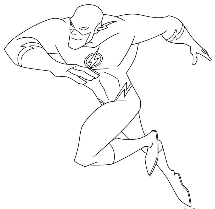 Coloriage Dessiner Flash Barry Allen