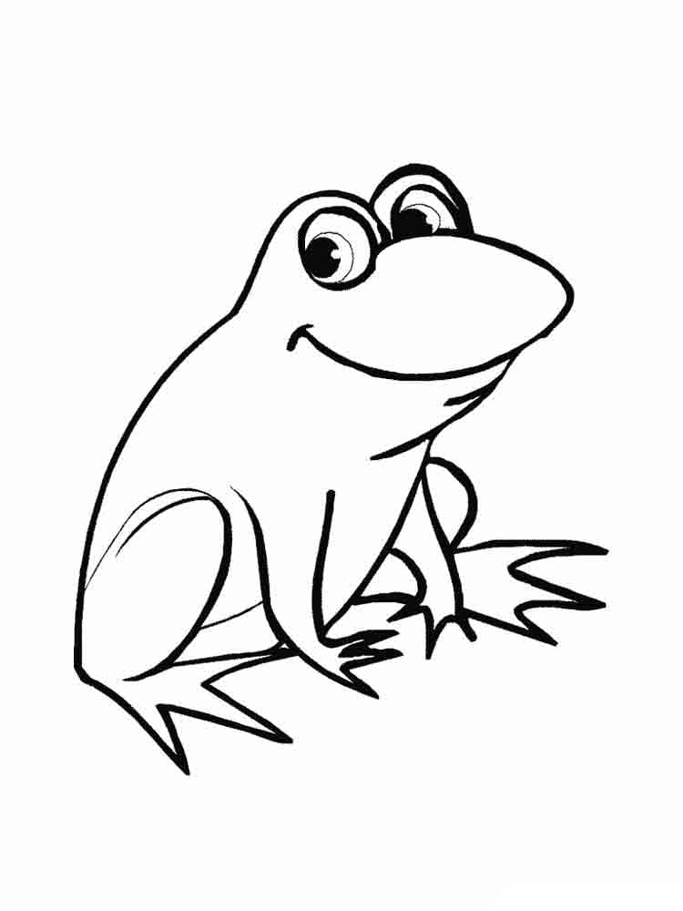 Coloriage Grenouille de dessin animé gratuit