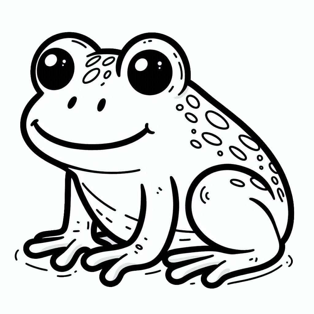 Coloriage Grenouille facile gratuit