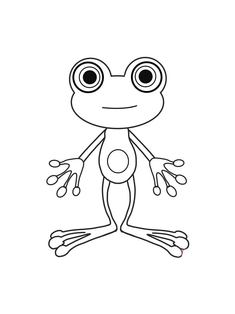 Coloriage Grenouille mignonne à imprimer gratuitement