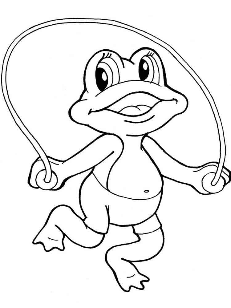 Coloriage Grenouille mignonne pour les enfants