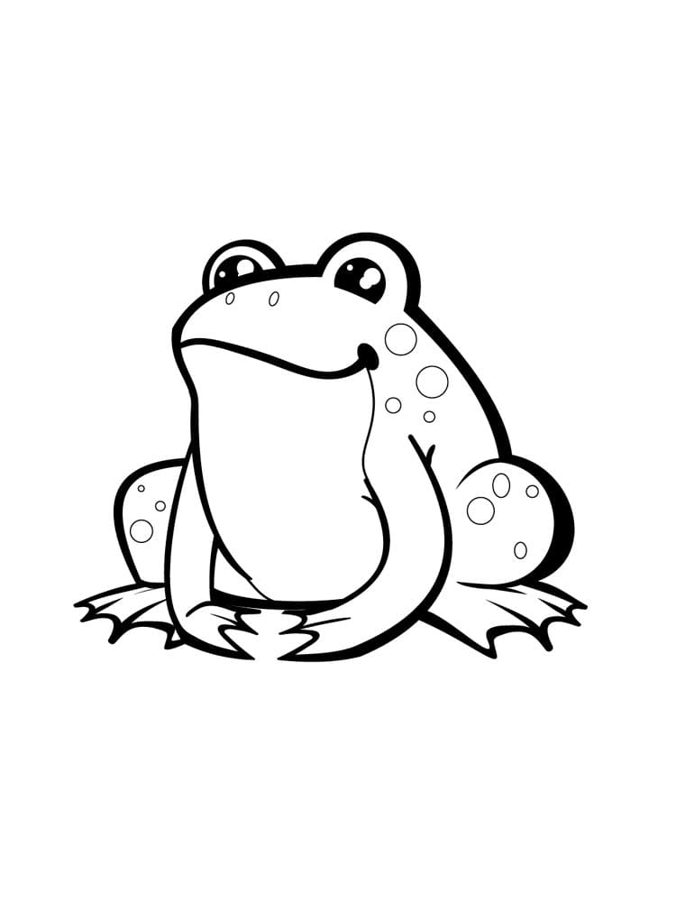 Coloriage Une jolie grenouille