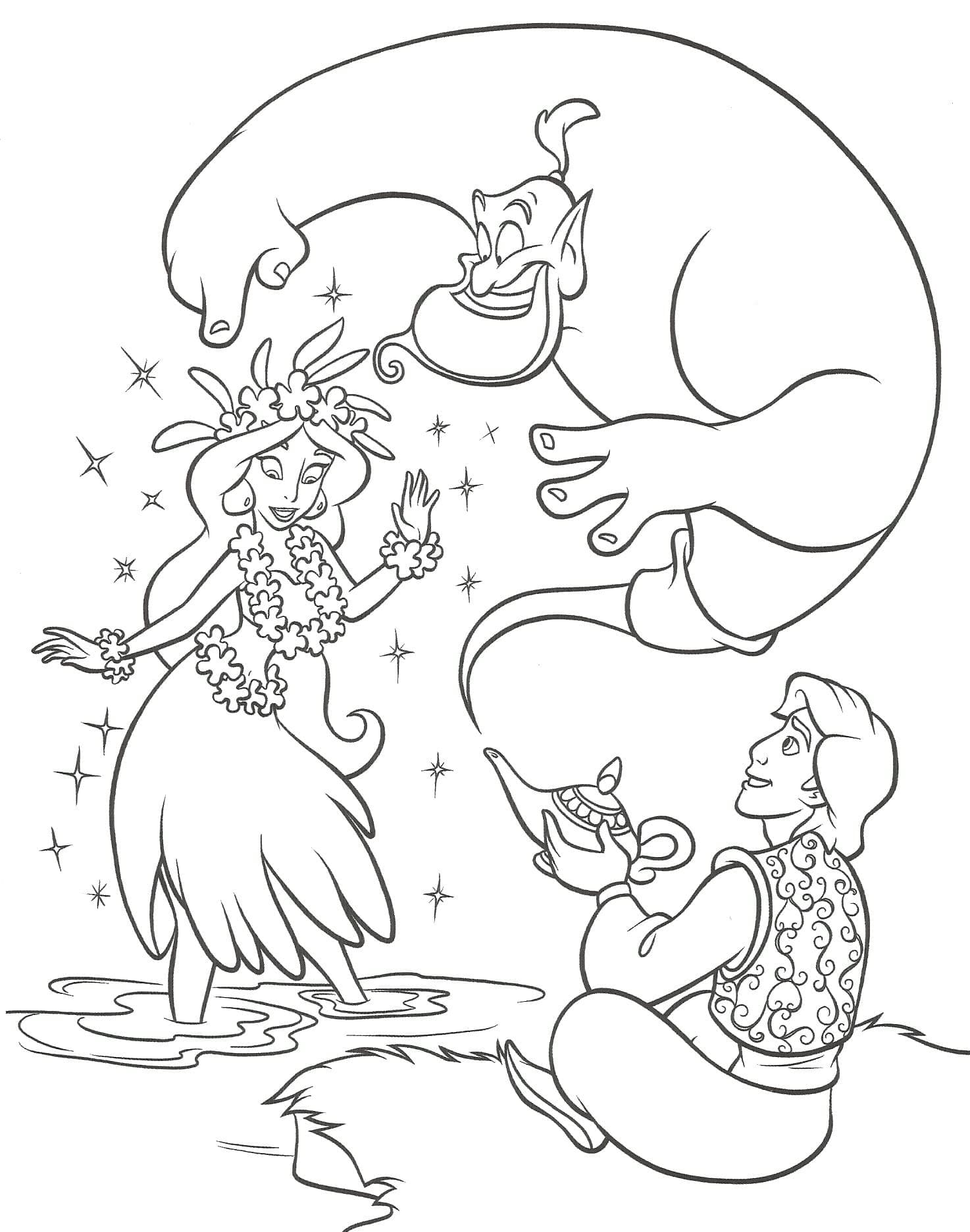 Coloriage Aladdin Disney à imprimer