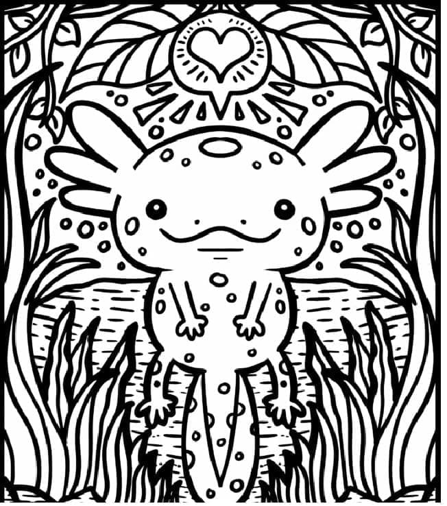 Coloriage Axolotl Parfait à imprimer