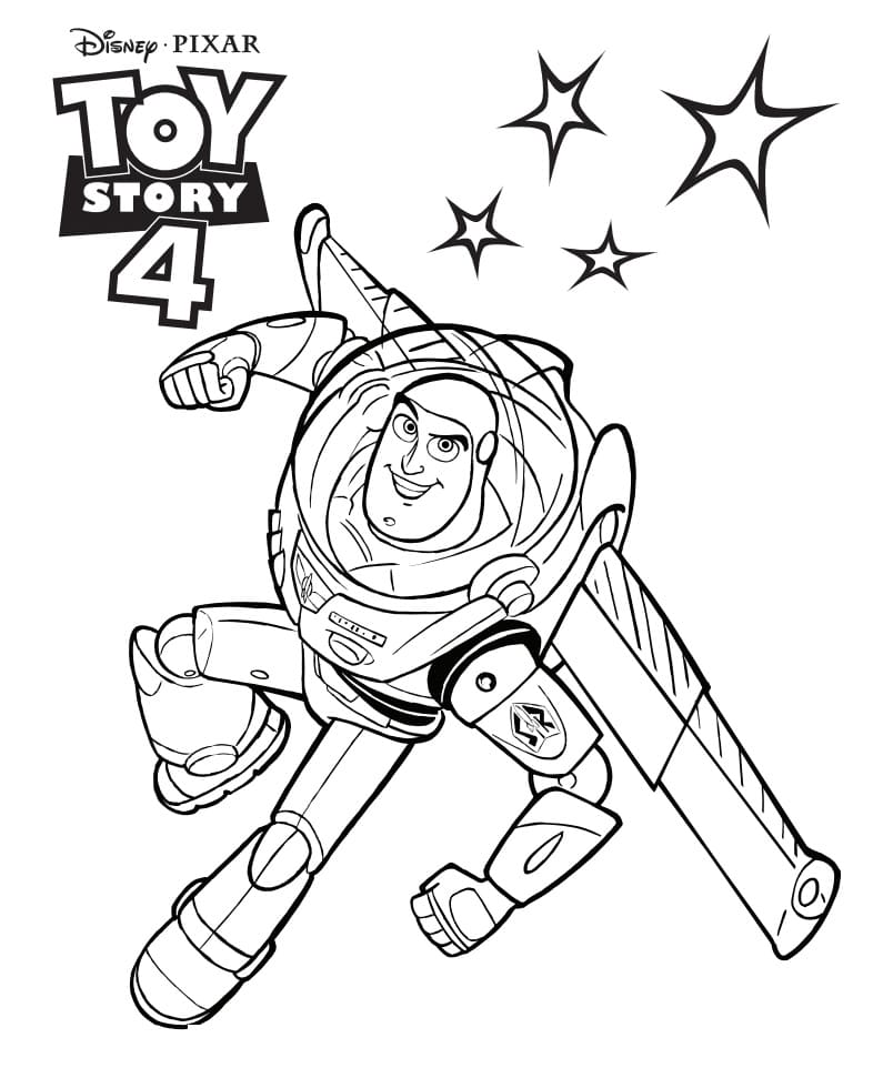 Coloriage Buzz L Eclair Toy Story 4 à imprimer