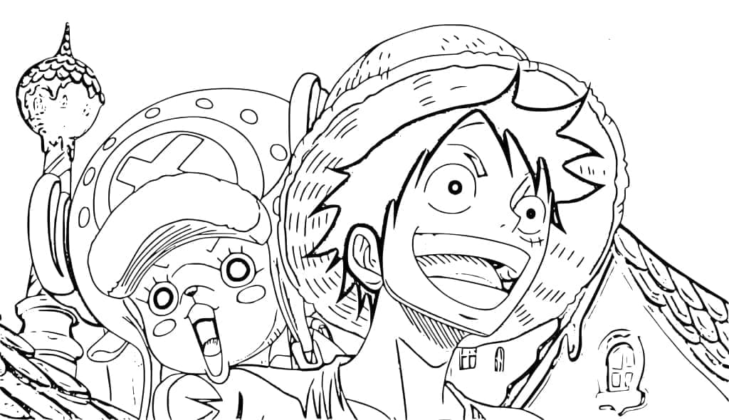 Coloriage Dessin De Chopper Et Luffy