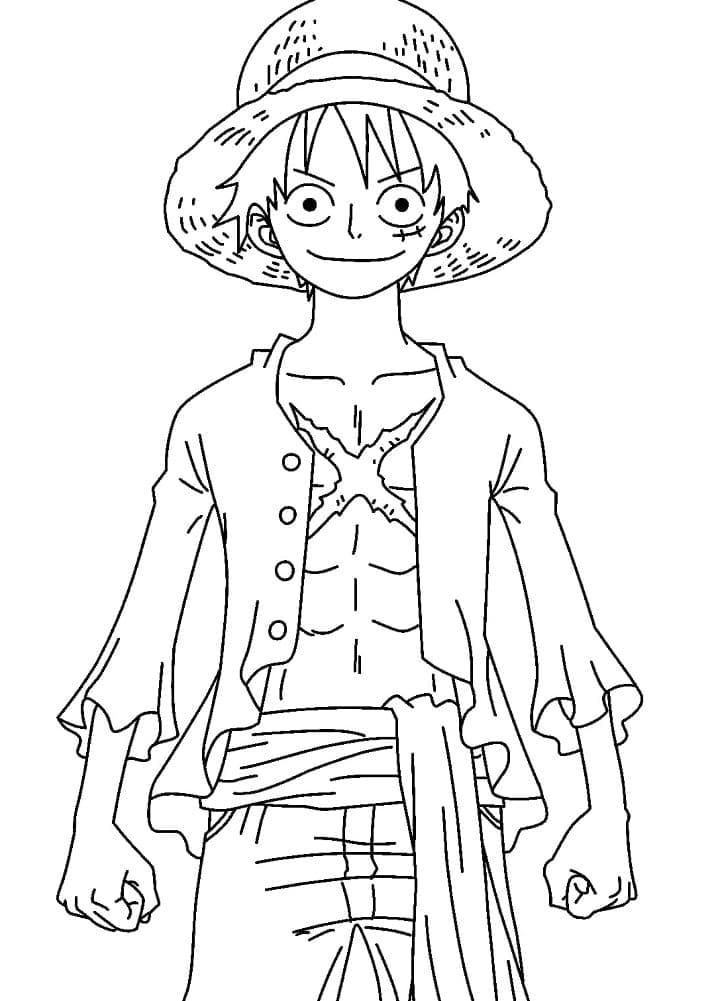 Coloriage Dessin Gratuit De Luffy