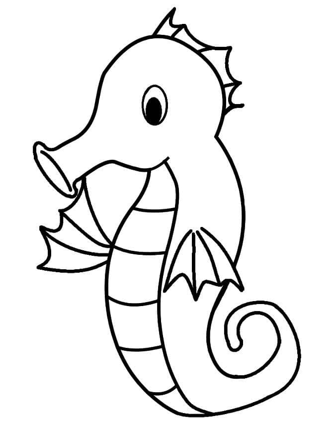 Coloriage Hippocampe Amical
