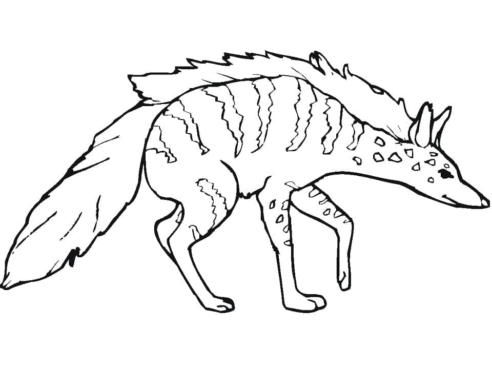 Coloriage Hyène Africaine à imprimer