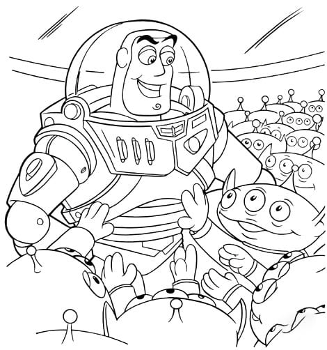 Coloriage Image De Contour De Buzz L Eclair