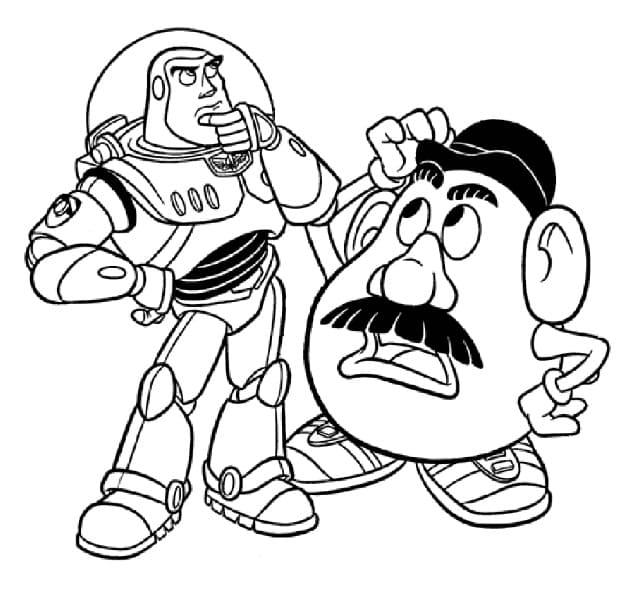 Coloriage Image De Contour de Buzz L Eclair Imprimable