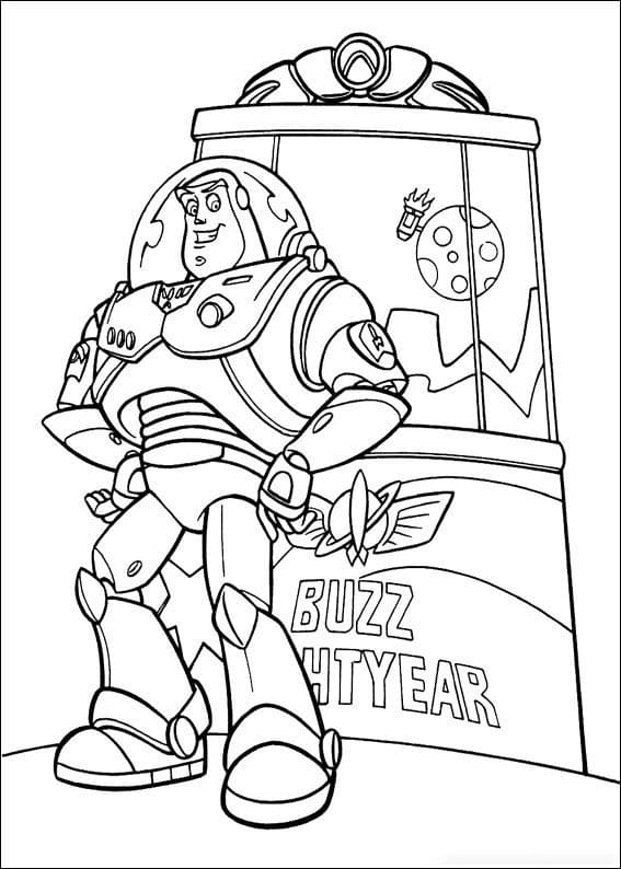 Coloriage Image De Dessin Au Trait Buzz L Eclair