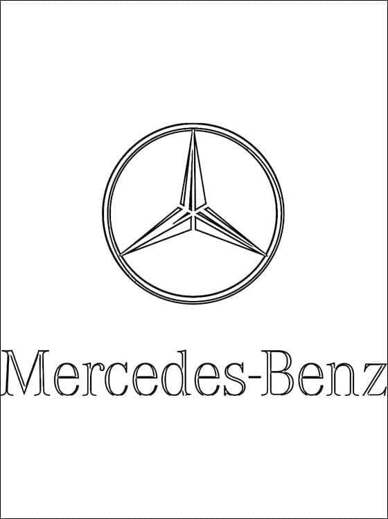 Coloriage Logo Mercedes Benz à imprimer