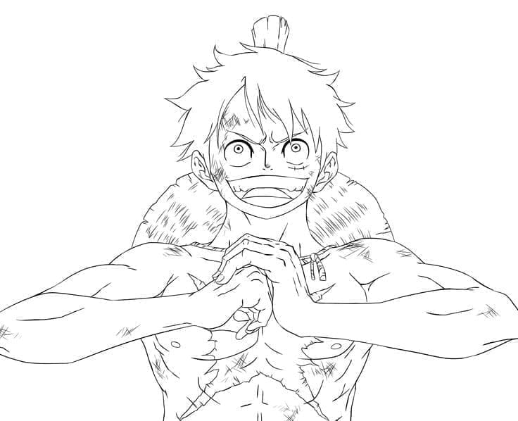 Coloriage Luffy De Anime One Piece