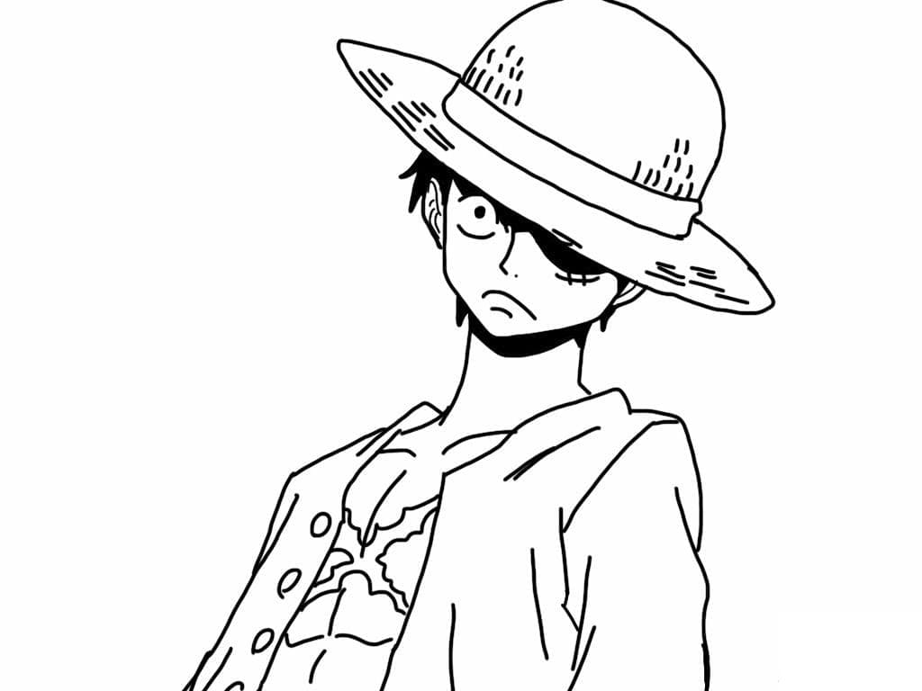 Coloriage Luffy Est Cool à imprimer