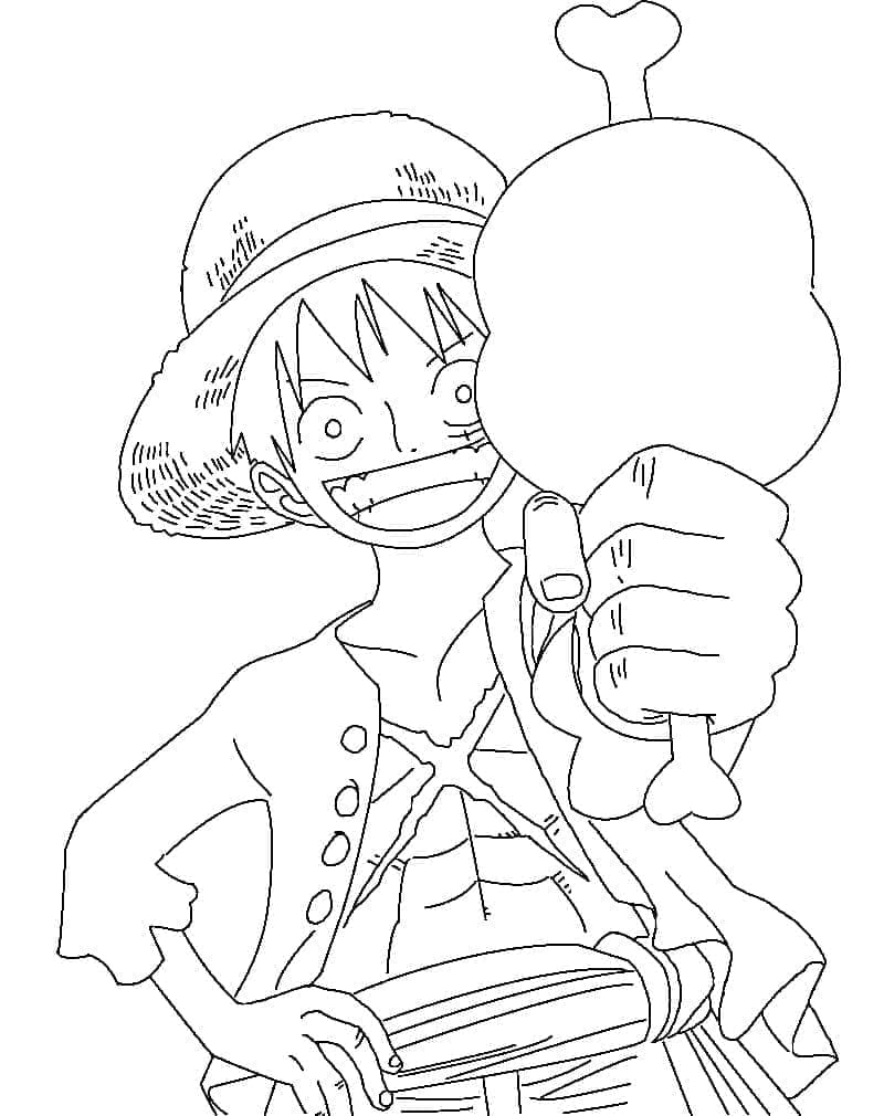 Coloriage Luffy Imprimable à imprimer