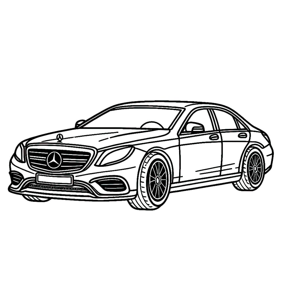 Coloriage Mercedes JPG