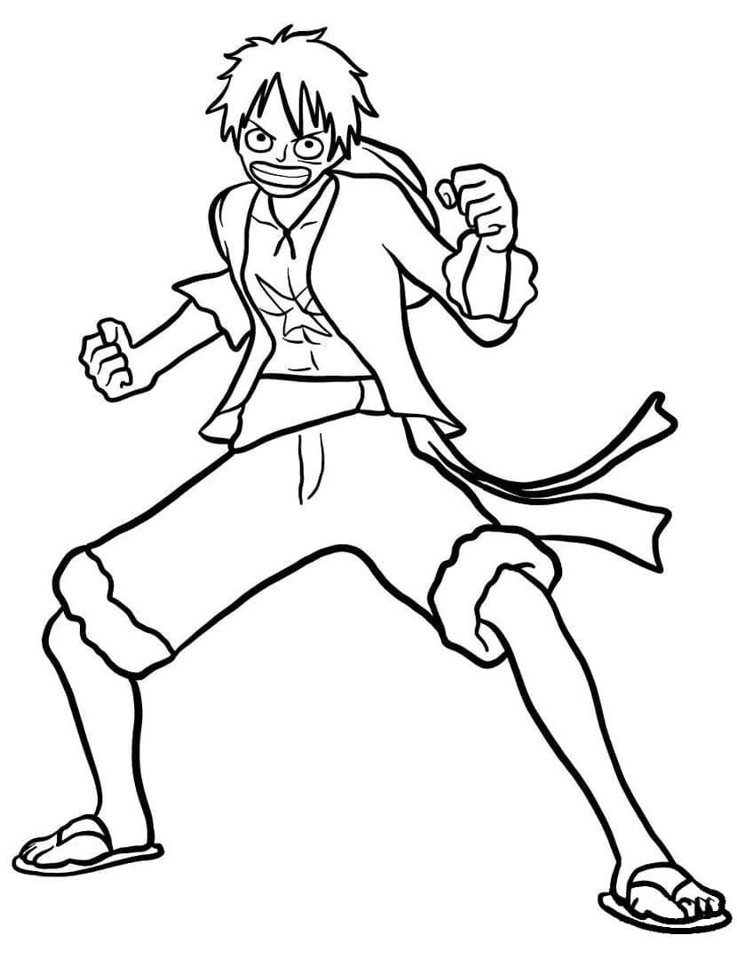 Coloriage Monkey D. Luffy à imprimer