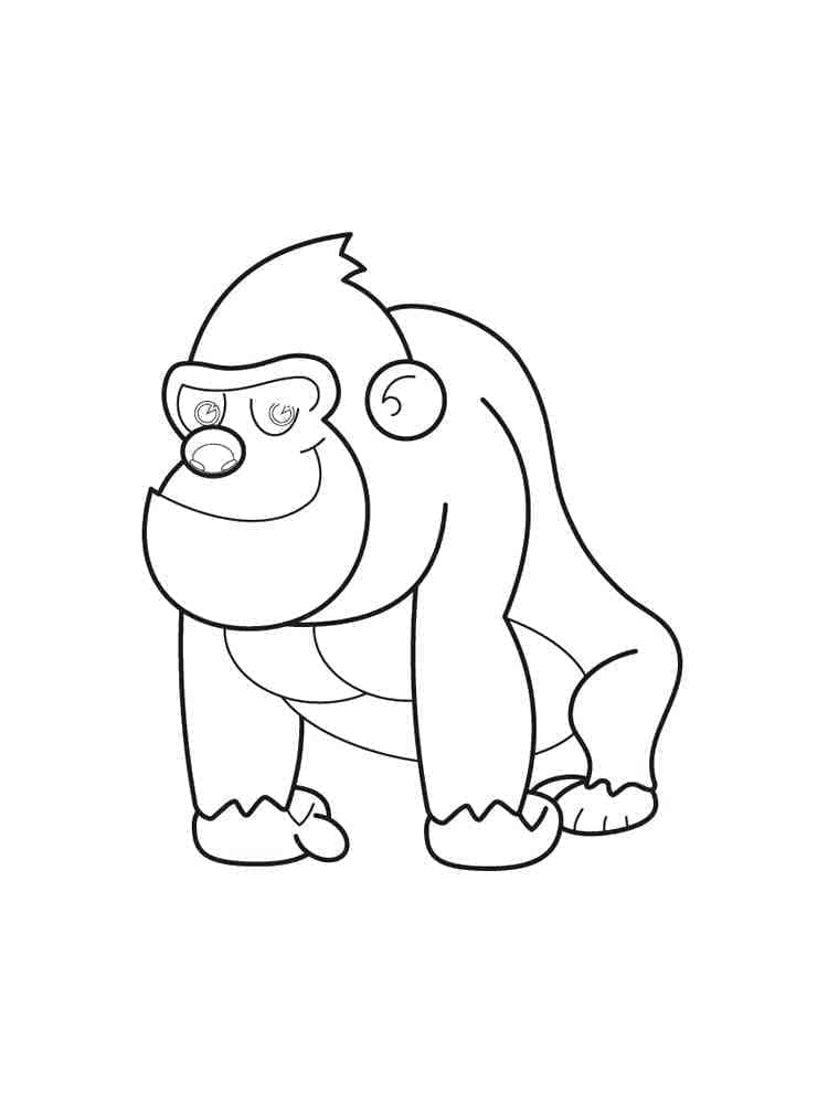 Coloriage Petit Gorille à imprimer