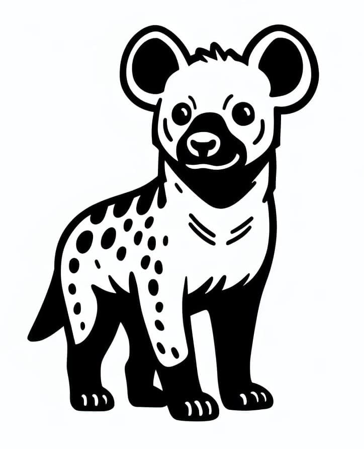 Coloriage Petite Hyène à imprimer