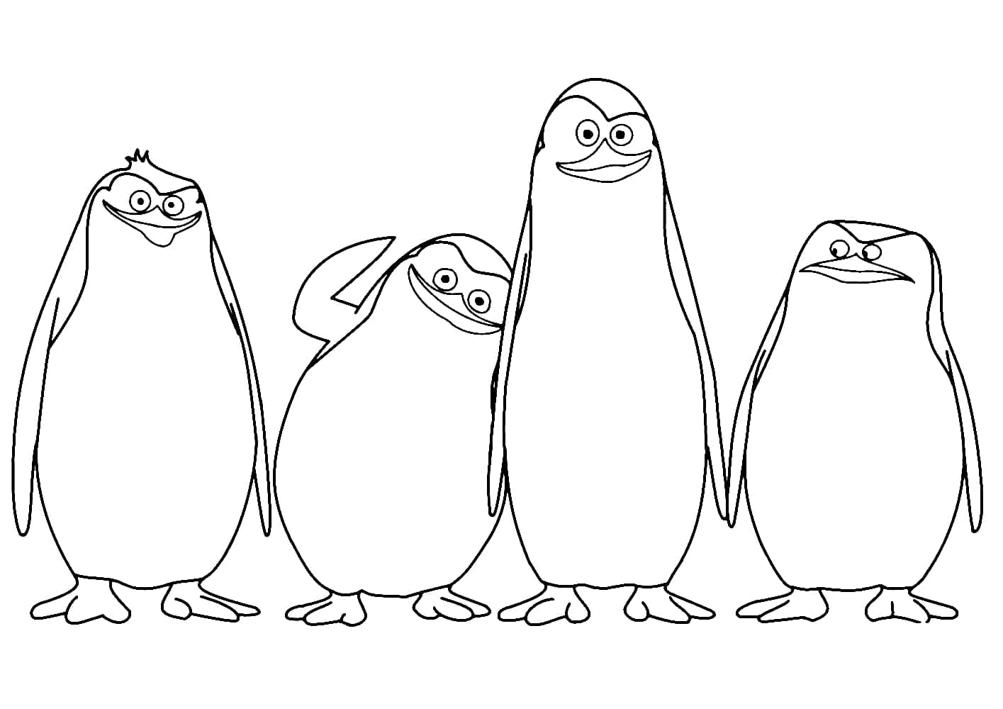 Coloriage Pingouins De Madagascar À Imprimer