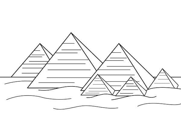 Coloriage Pyramides De Gizeh Imprimable à imprimer