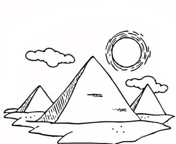 Coloriage Pyramides d’Égypte à imprimer