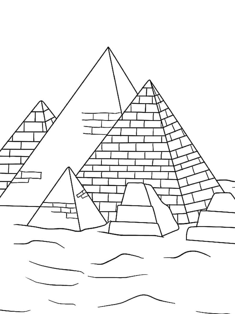 Coloriage Pyramides d'Égypte Imprimables