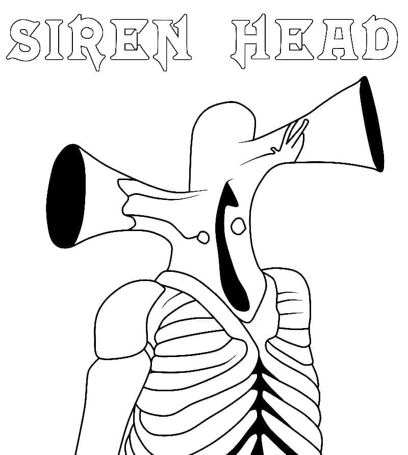 Coloriage Siren Head 7 à imprimer