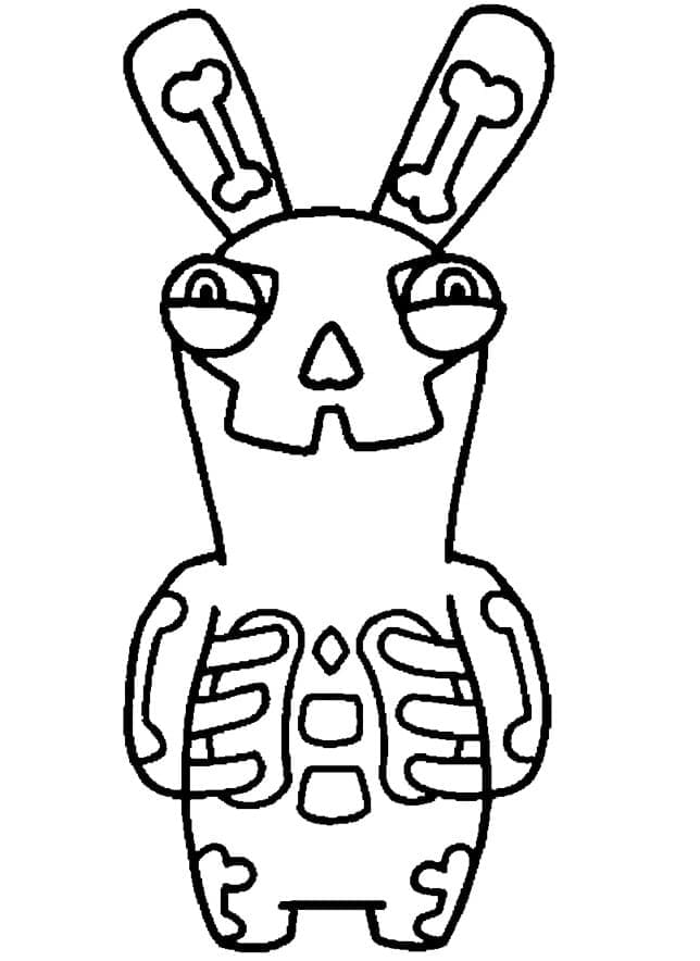 Coloriage Stumble Guys Rabbit skeleton à imprimer