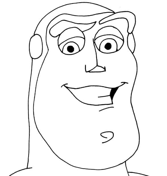 Coloriage Visage De Buzz L Eclair à imprimer