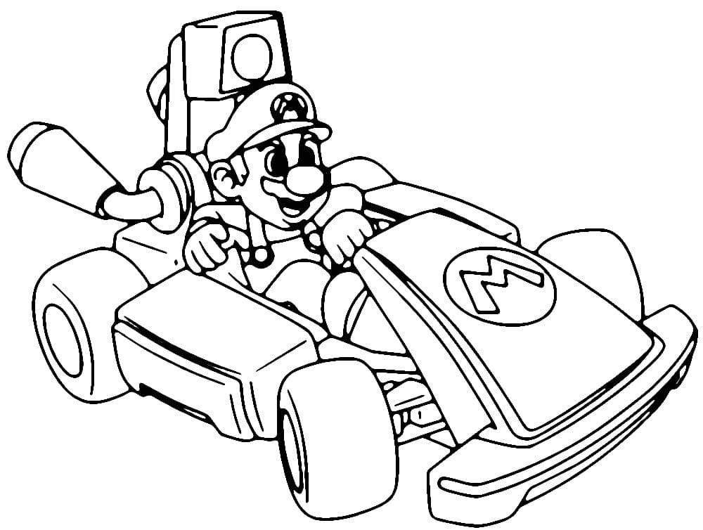 Coloriage Dessin de Mario Kart