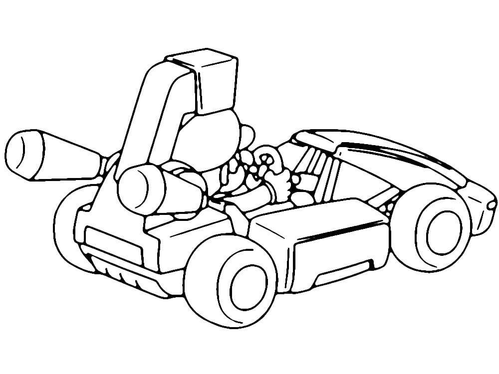 Coloriage Dessin gratuit de Mario Kart