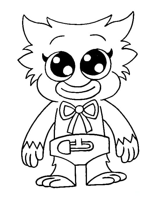 Coloriage Dessine Bébé Huggy Wuggy à imprimer