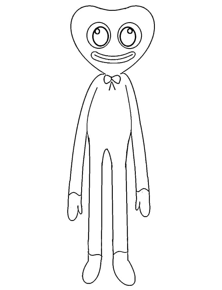 Coloriage Dessine facilement Huggy Wuggy à imprimer