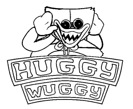 Coloriage Dessine le monstre bleu Huggy Wuggy à imprimer