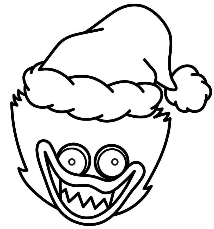 Coloriage Dessine Noël Huggy Wuggy à imprimer