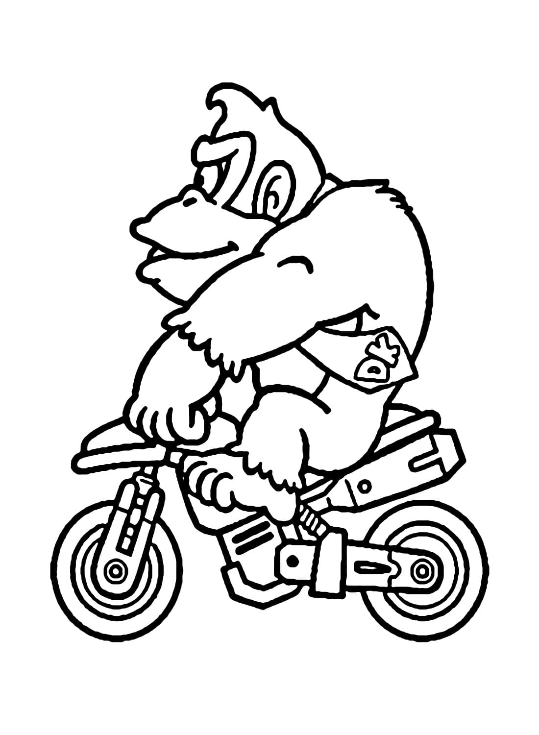 Coloriage Dessiner Mario Kart Donkey Kong