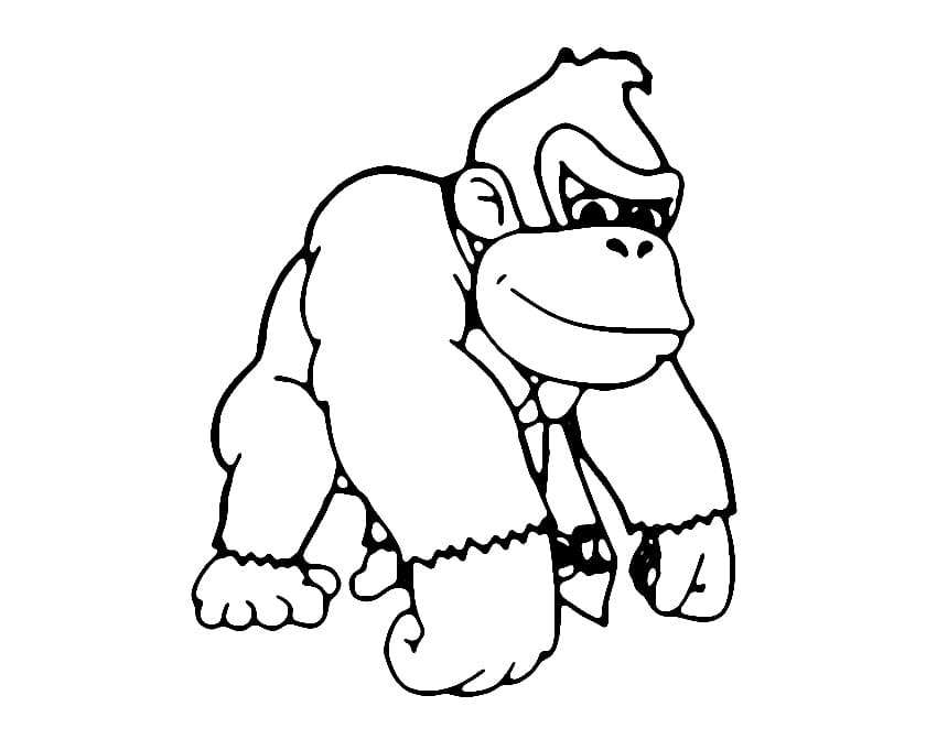 Coloriage Donkey Kong gratuit à imprimer