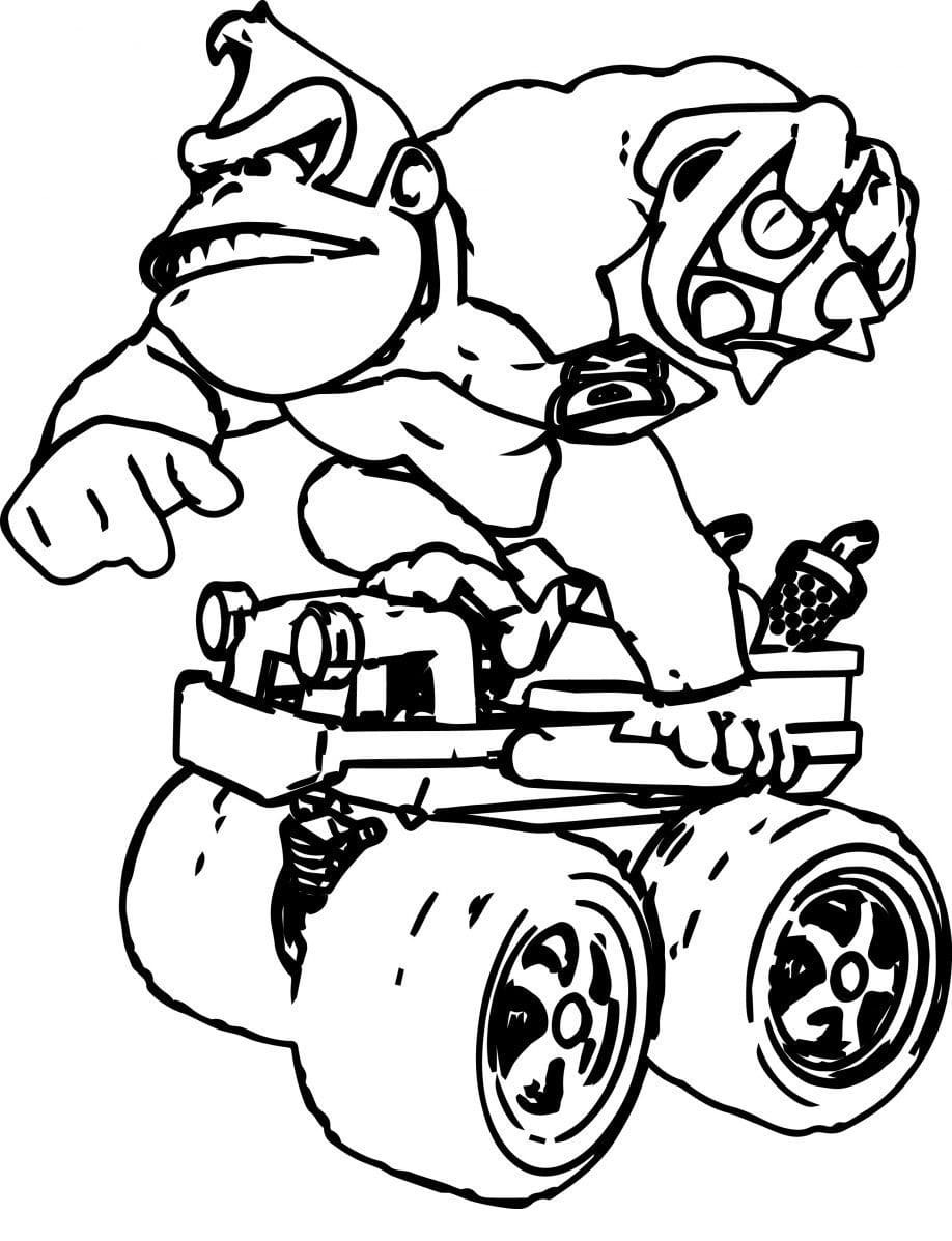 Coloriage En colère Donkey Kong à imprimer