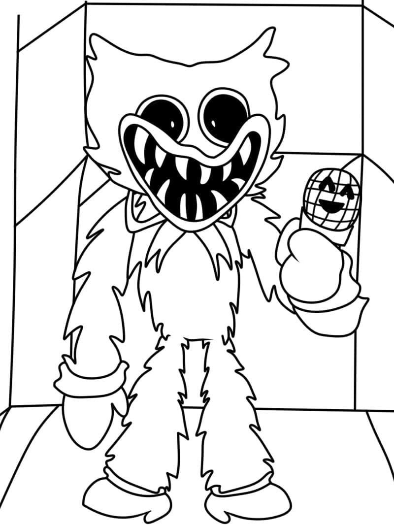 Coloriage Huggy Wuggy Gratuit à imprimer