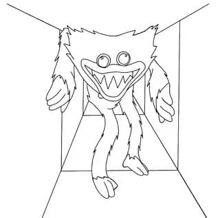 Coloriage Huggy Wuggy pour enfants à imprimer