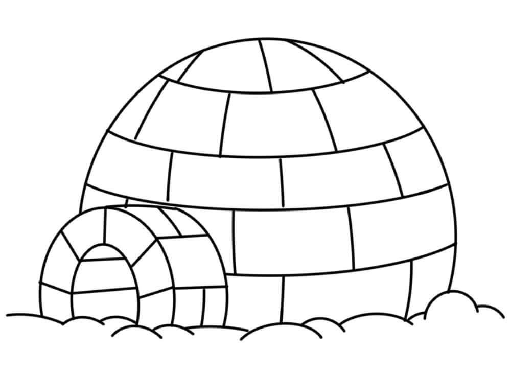 Coloriage Igloo génial