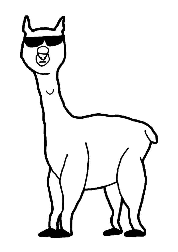 Coloriage Image de lama gratuite pour les enfants