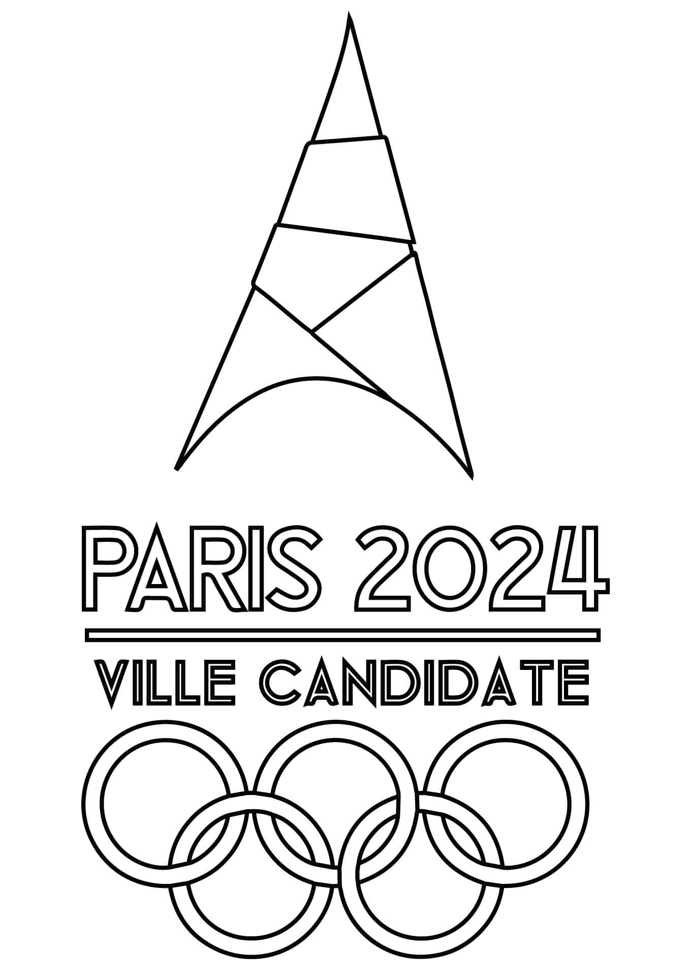 Coloriage Image du logo Olympiques 2024