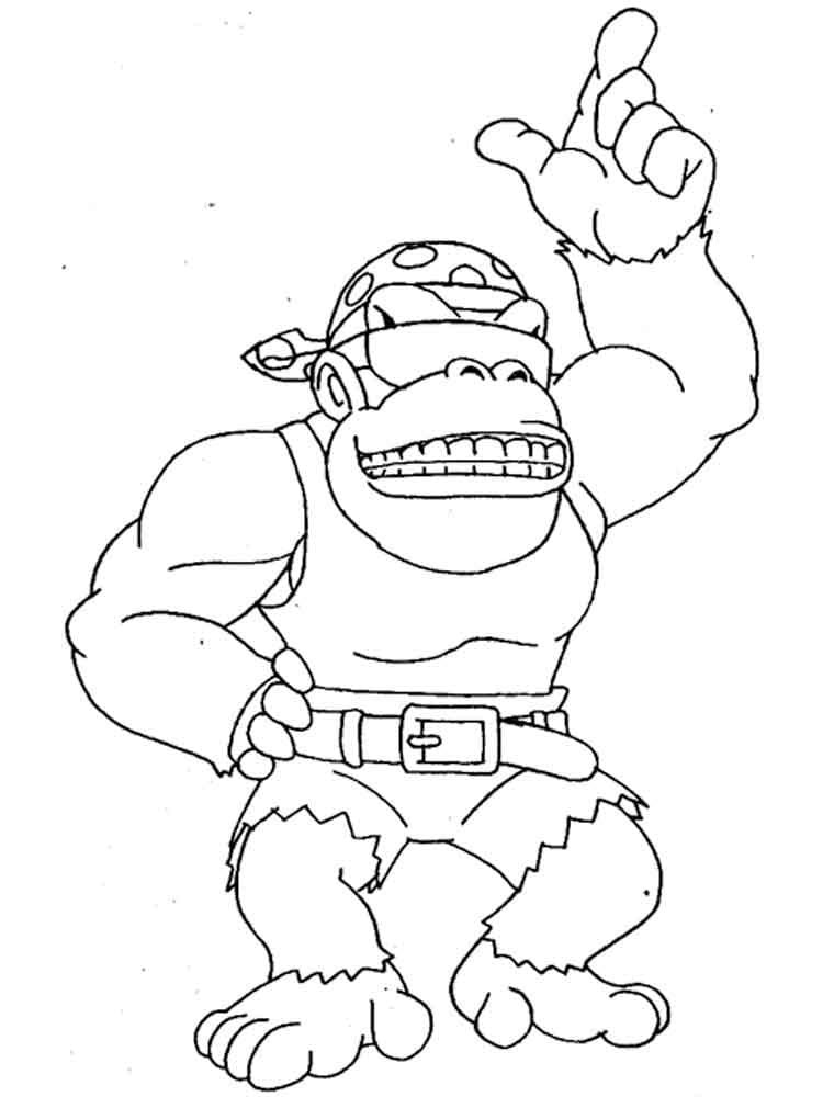 Coloriage Incroyable Donkey Kong à imprimer