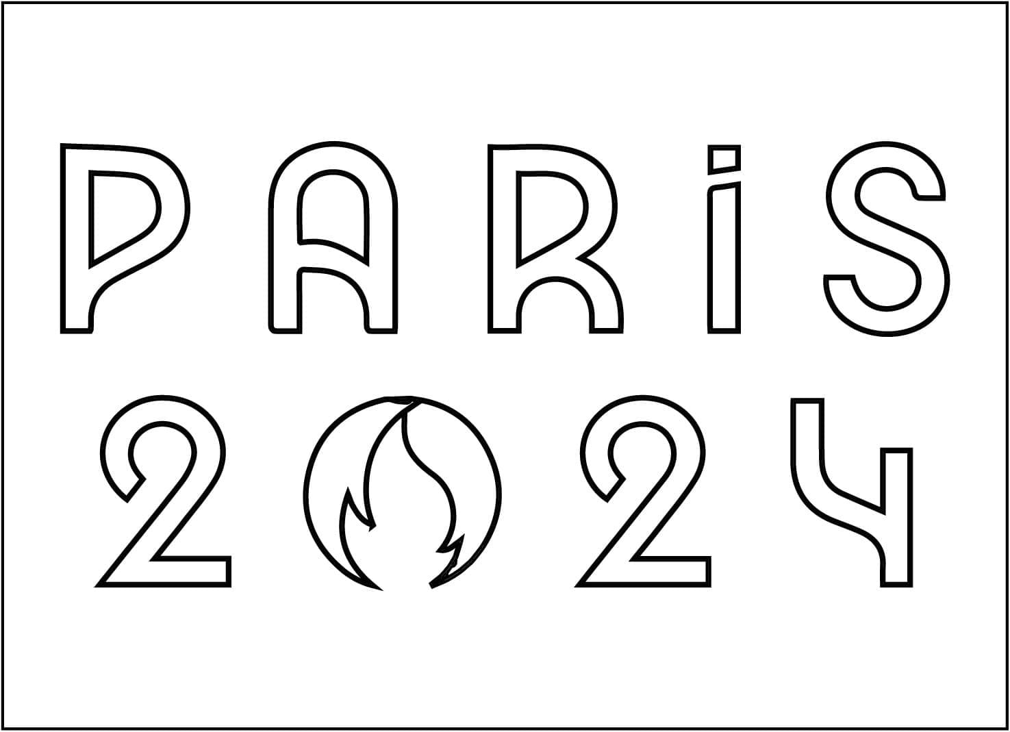 Coloriage Jeux olympiques 2024 affiche