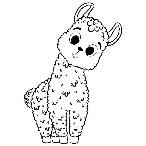 Coloriage Lama mignon