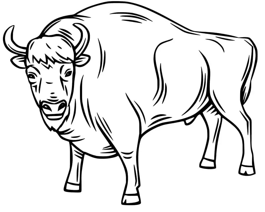 Coloriage Le tirage au sort du taureau est fort à imprimer