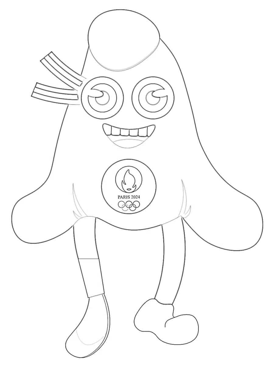 Coloriage Mascotte Jeux Olympiques Paris 2024